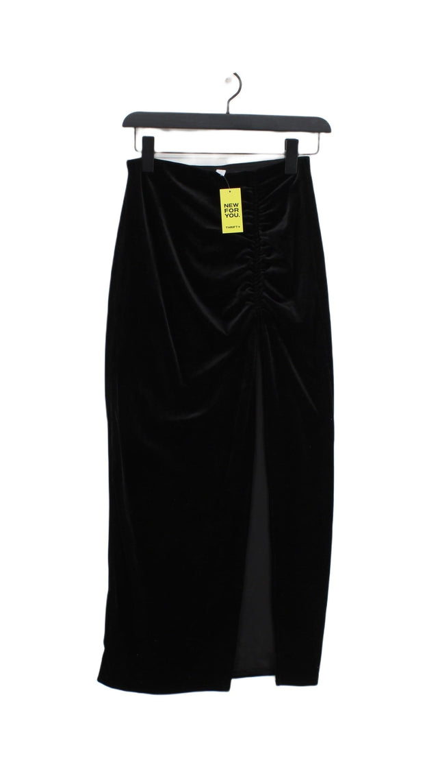 Topshop Women's Maxi Skirt UK 8 Black Polyester with Elastane