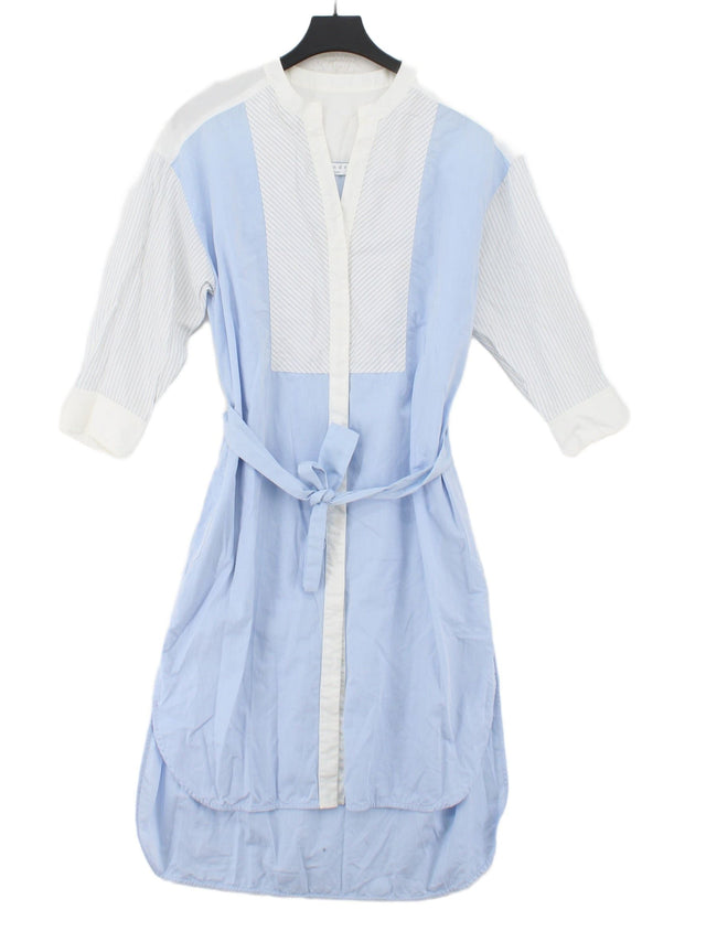 Sandro Women's Midi Dress UK 2 Blue 100% Cotton