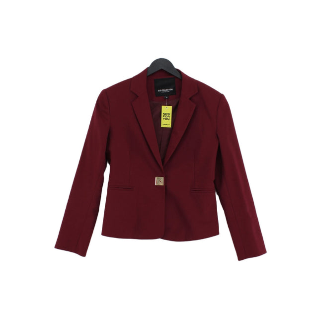 BSB Collection Women's Blazer UK 12 Red Cotton with Elastane, Polyester