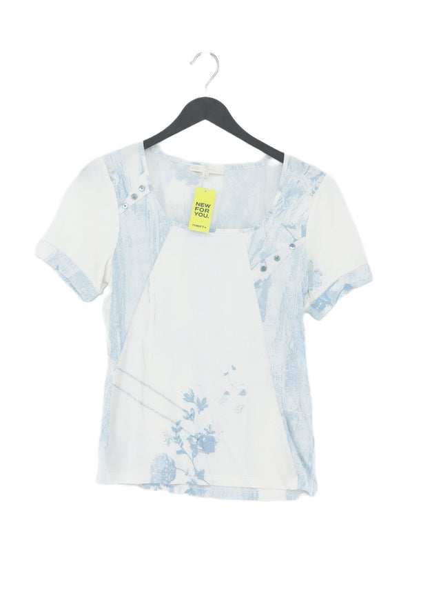 Un Jour Ailleurs Women's T-Shirt XS White Viscose with Elastane