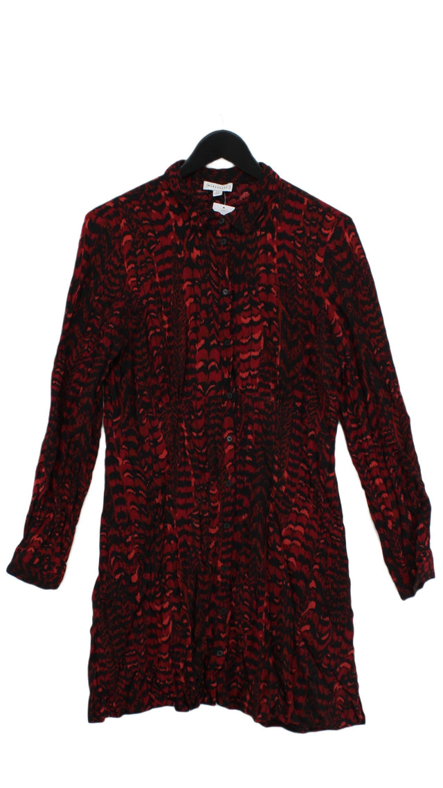 Warehouse Women's Midi Dress UK 14 Red 100% Viscose