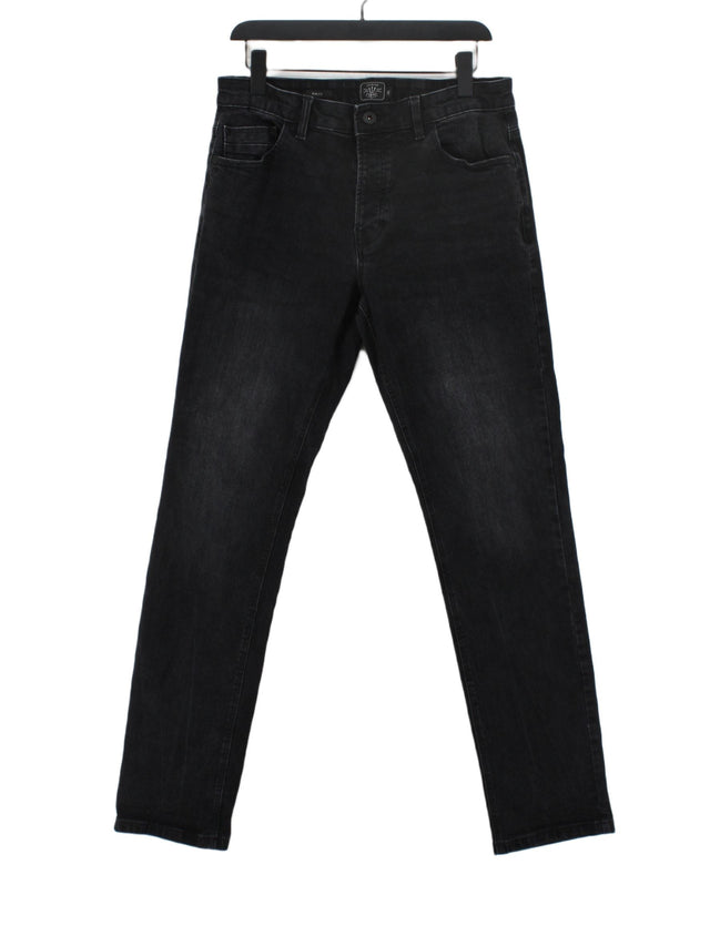 Next Men's Jeans W 32 in Black Cotton with Elastane