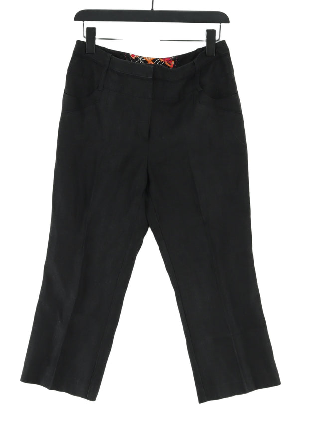 Next Women's Suit Trousers UK 12 Black 100% Linen