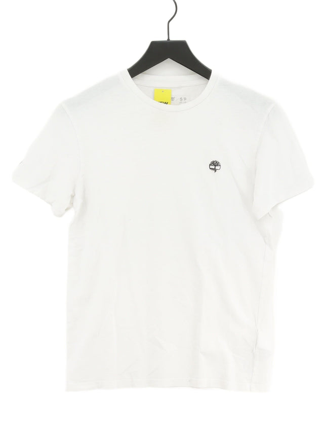 Timberland Men's T-Shirt S White 100% Cotton
