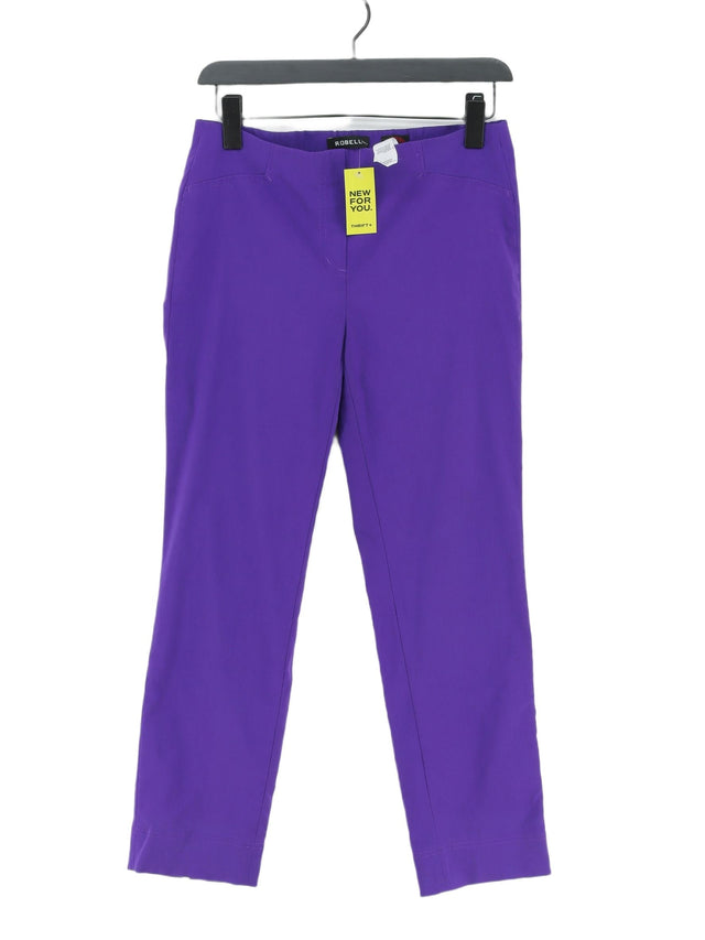 Robell Women's Suit Trousers UK 12 Purple Viscose with Elastane, Polyamide