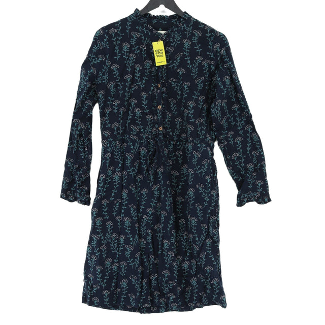 Brakeburn Women's Midi Dress UK 8 Blue 100% Cotton