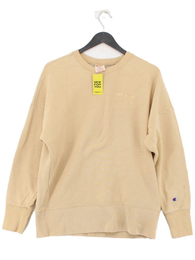Champion Women's Jumper S Yellow Cotton with Polyester