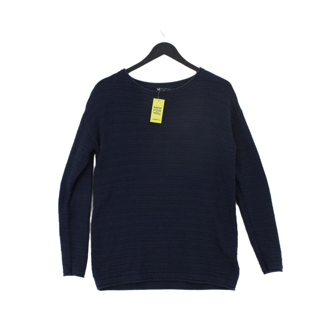 Crew Clothing Women's Jumper UK 10 Blue Cotton with Acrylic