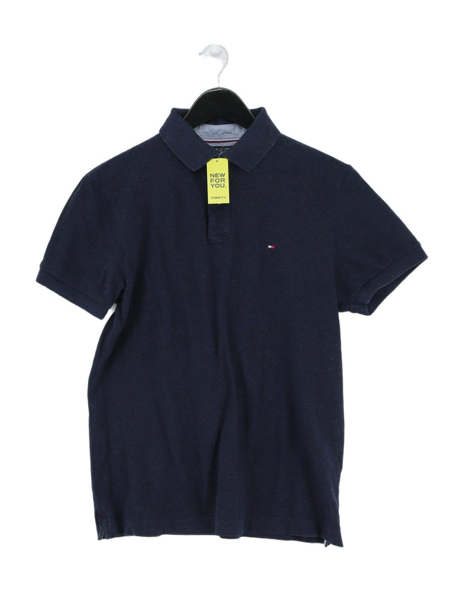 Tommy Hilfiger Men's Polo M Blue 100% Cotton