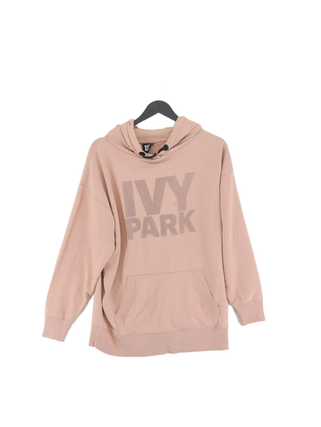 Ivy Park Women's Hoodie S Cream Cotton with Polyester