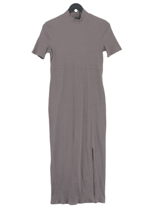 Zara Women's Maxi Dress M Grey Cotton with Elastane