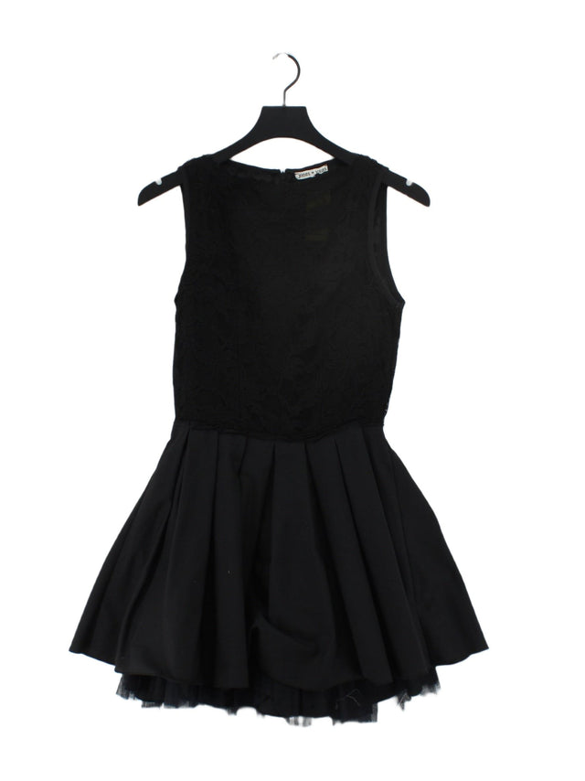 Jones + Jones Women's Midi Dress UK 12 Black Polyester with Cotton