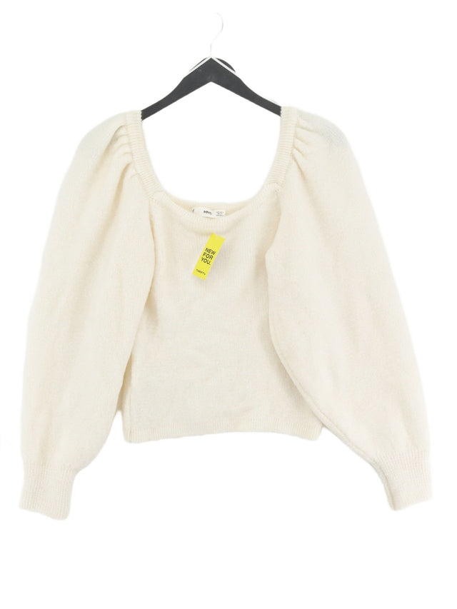 MNG Women's Jumper S Cream Acrylic with Elastane, Polyester
