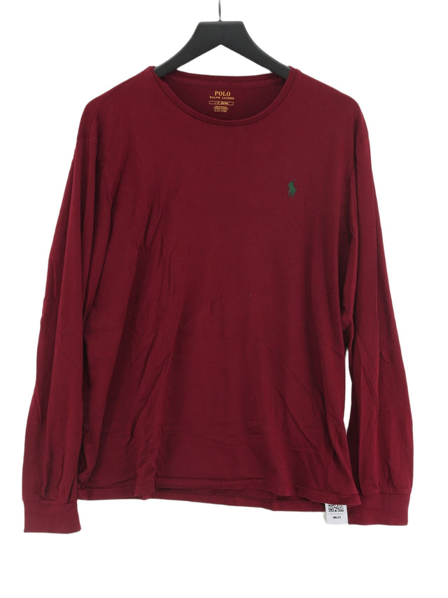 Ralph Lauren Men's T-Shirt L Red 100% Cotton