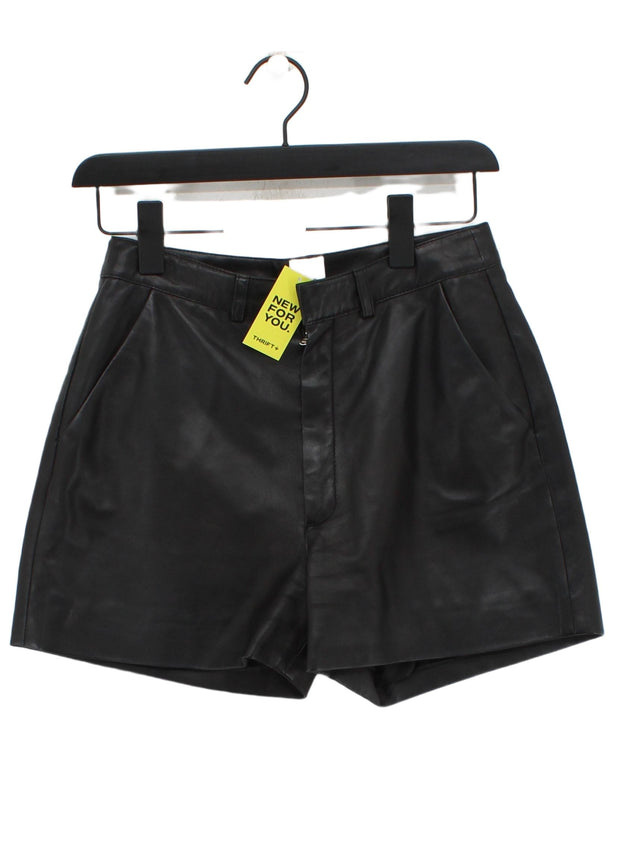 Iris & Ink Women's Shorts UK 8 Black Leather with Polyester