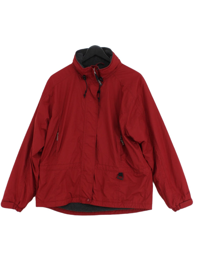 L.L. Bean Women's Jacket M Red Polyester with Rayon