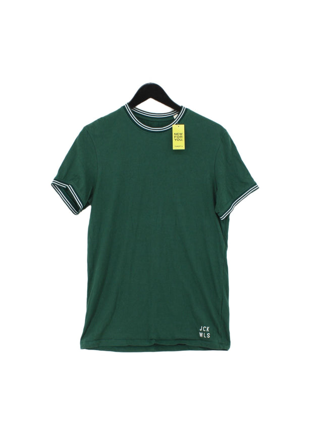 Jack Wills Women's T-Shirt S Green 100% Cotton