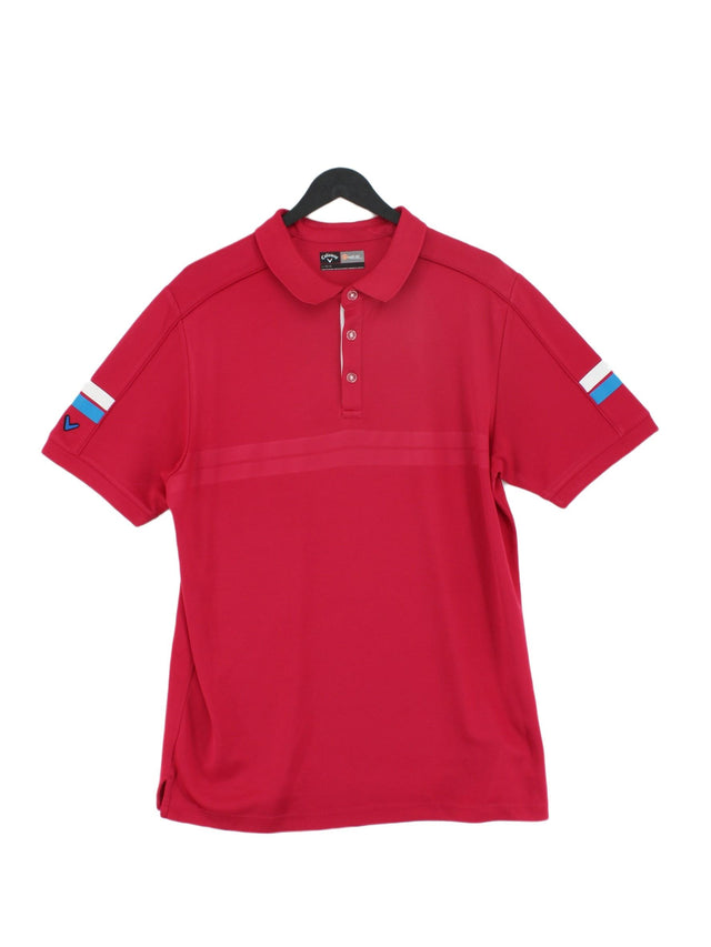 Callaway Men's Polo L Pink 100% Polyester