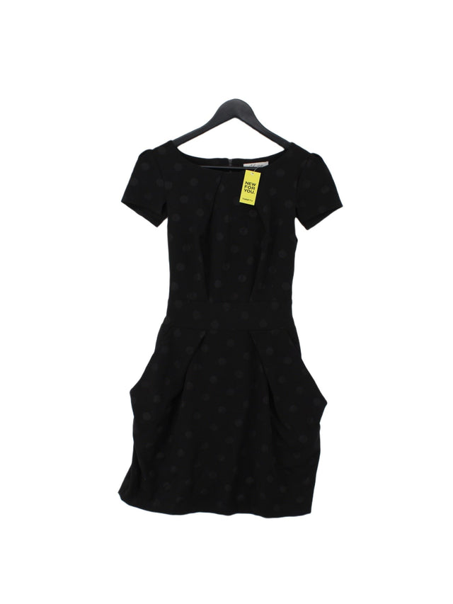 Closet Women's Midi Dress UK 12 Black Polyester with Elastane, Viscose