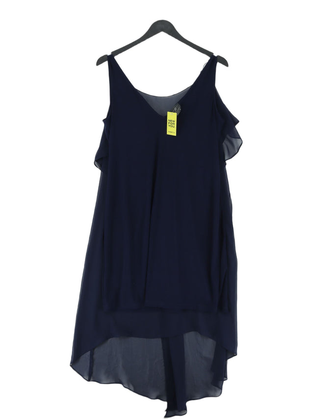 Adrianna Papell Women's Midi Dress UK 14 Blue 100% Other