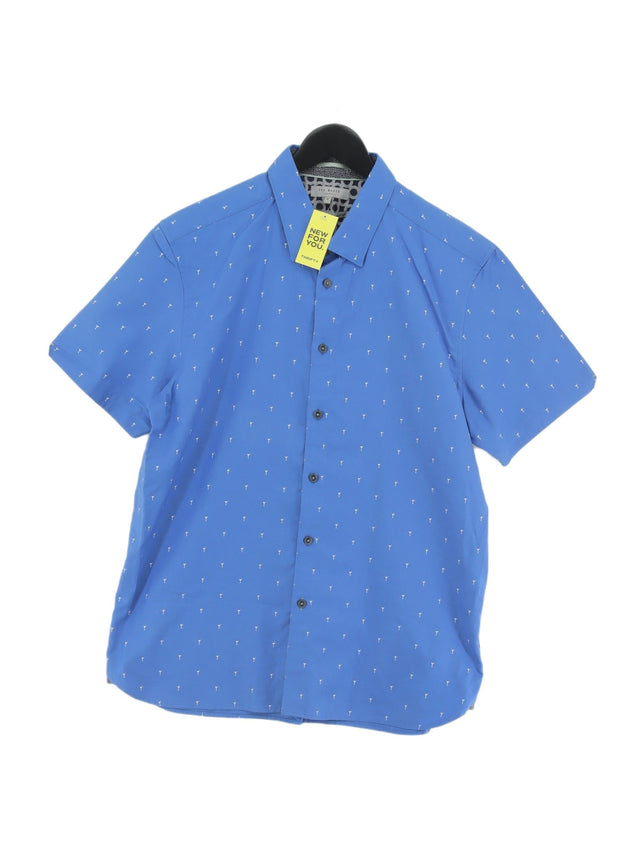 Ted Baker Men's Shirt Chest: 42 in Blue 100% Cotton