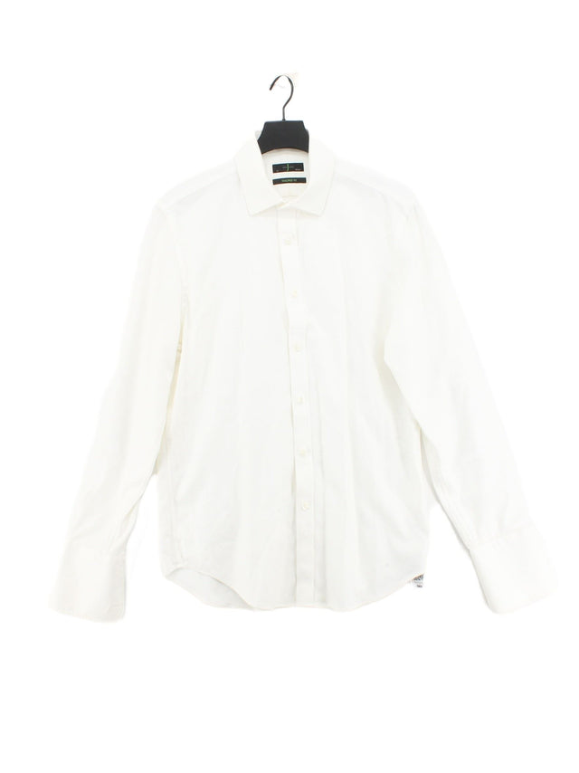 Jasper Conran Men's Shirt Collar: 16 in White 100% Cotton