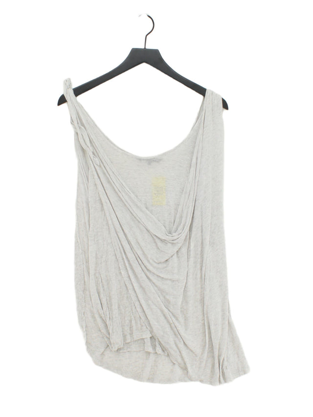 French Connection Women's Top UK 6 Grey 100% Viscose