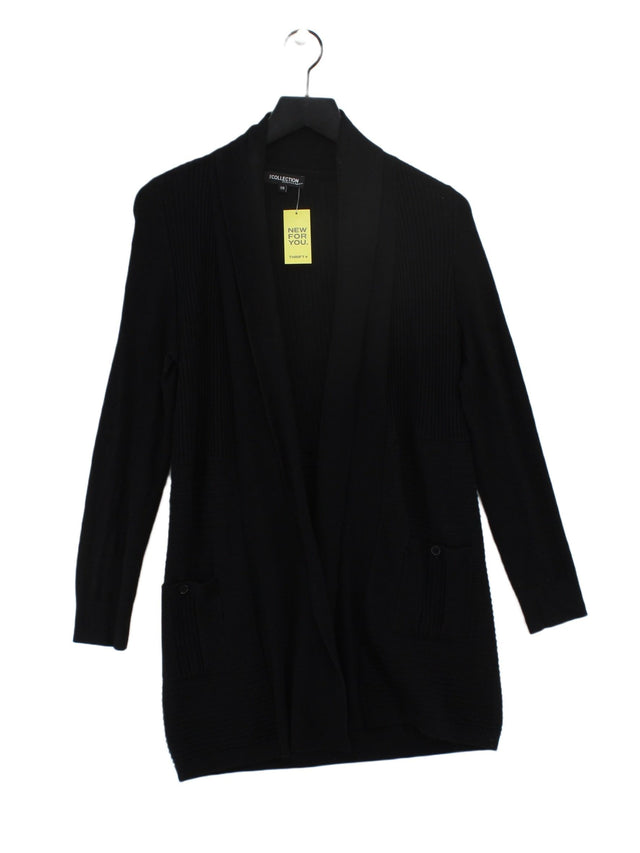 The Collection Women's Cardigan UK 10 Black Viscose with Nylon
