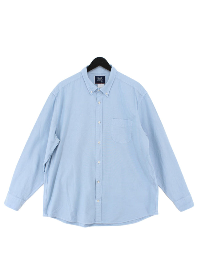 Charles Tyrwhitt Men's Shirt XXL Blue 100% Cotton