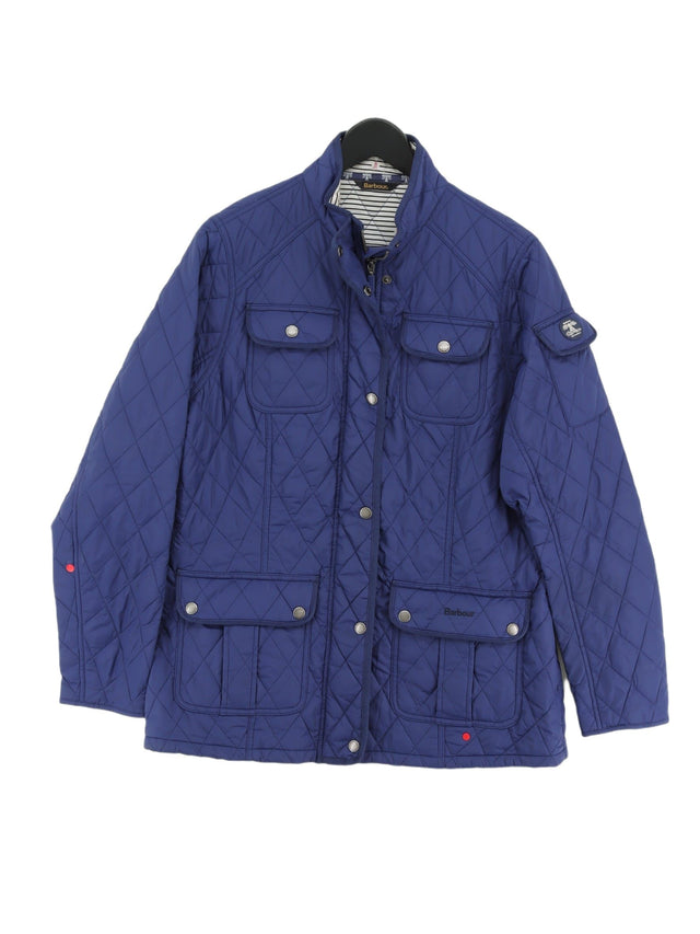 Barbour Women's Jacket UK 16 Blue Polyamide with Cotton, Polyester