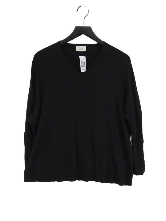 Hush Women's Top S Black Cotton with Wool