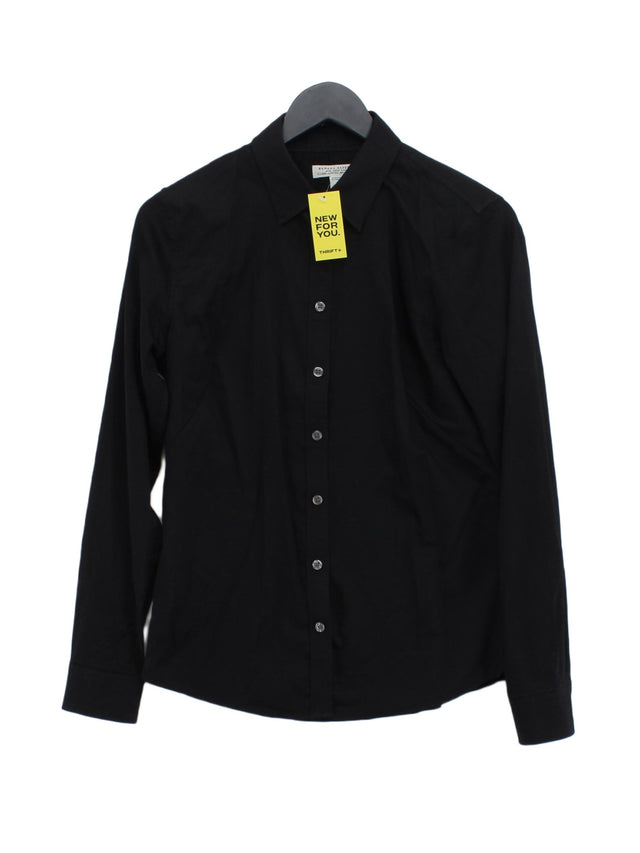 Banana Republic Women's Shirt UK 10 Black Cotton with Elastane