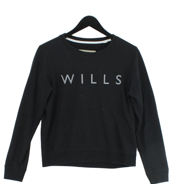 Jack Wills Women's Jumper UK 10 Black Cotton with Polyester