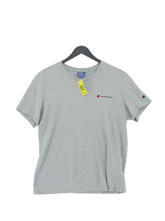 Champion Men's T-Shirt S Grey 100% Cotton