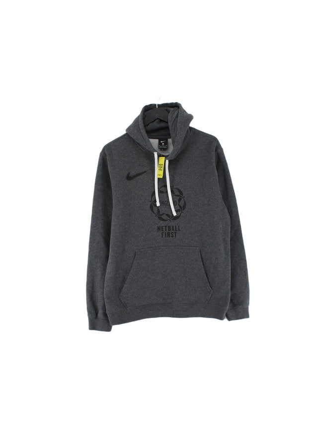 Nike Men's Hoodie M Grey Cotton with Polyester