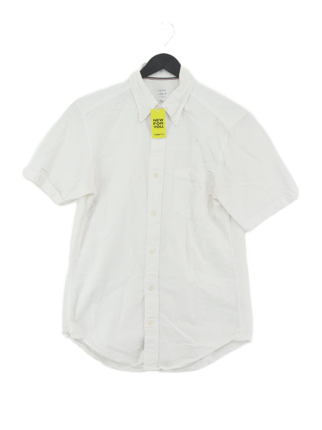 John Lewis Men's Shirt S White 100% Cotton