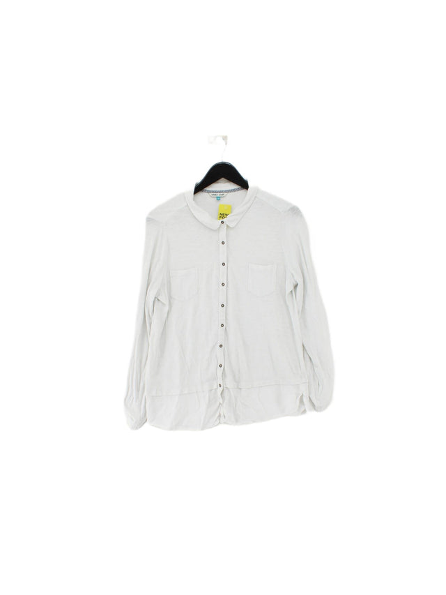 White Stuff Women's Shirt UK 16 White Cotton with Lyocell Modal