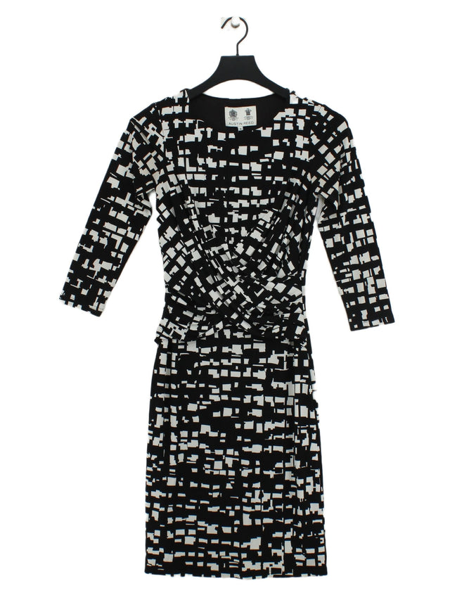 Austin Reed Women's Midi Dress UK 8 Black Polyester with Elastane