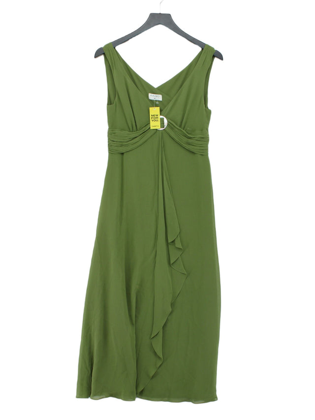 Kaliko Women's Midi Dress UK 10 Green 100% Polyester