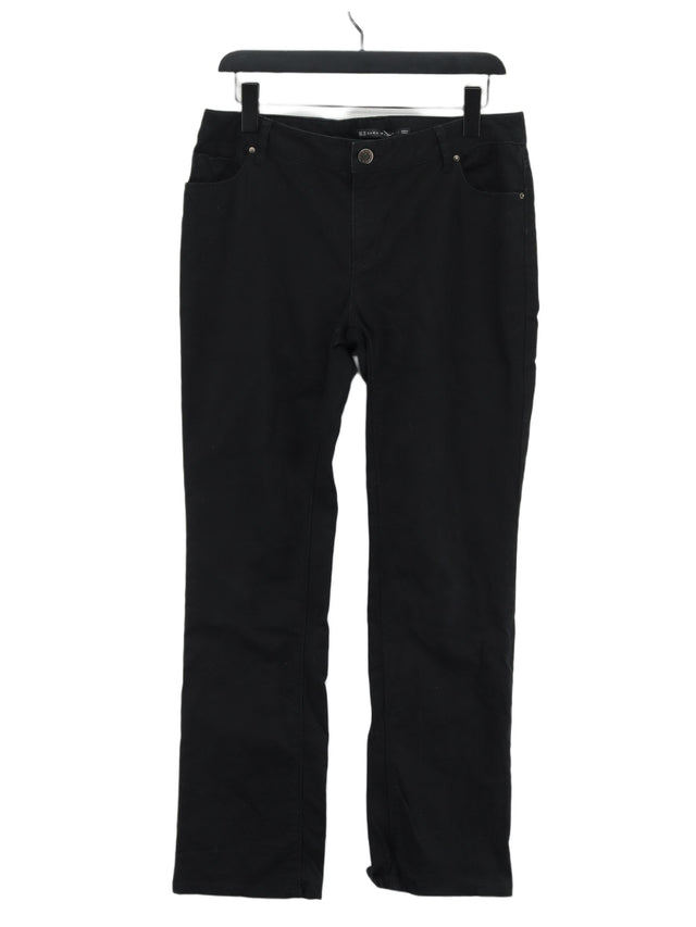 Zara Women's Jeans UK 12 Black Cotton with Elastane