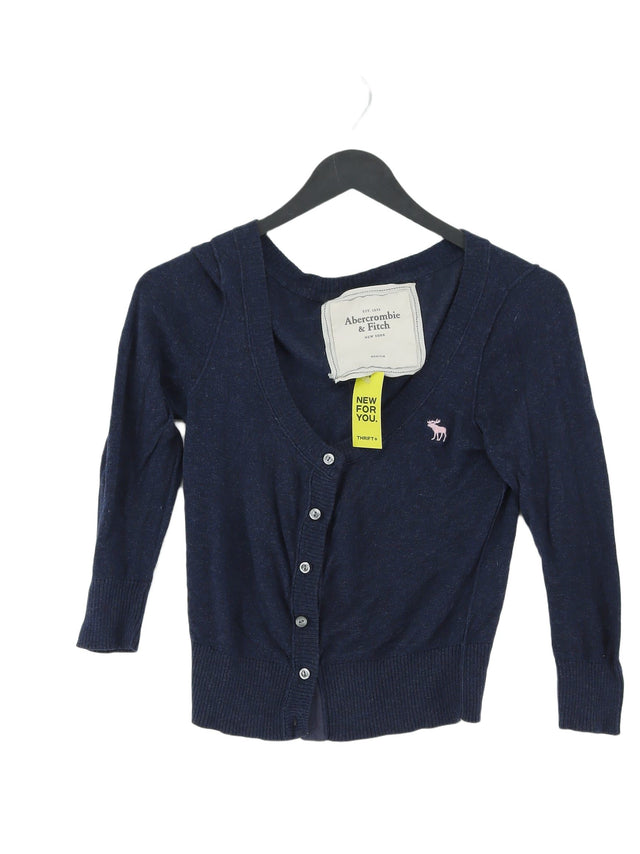 Abercrombie & Fitch Women's Cardigan M Blue 100% Cotton