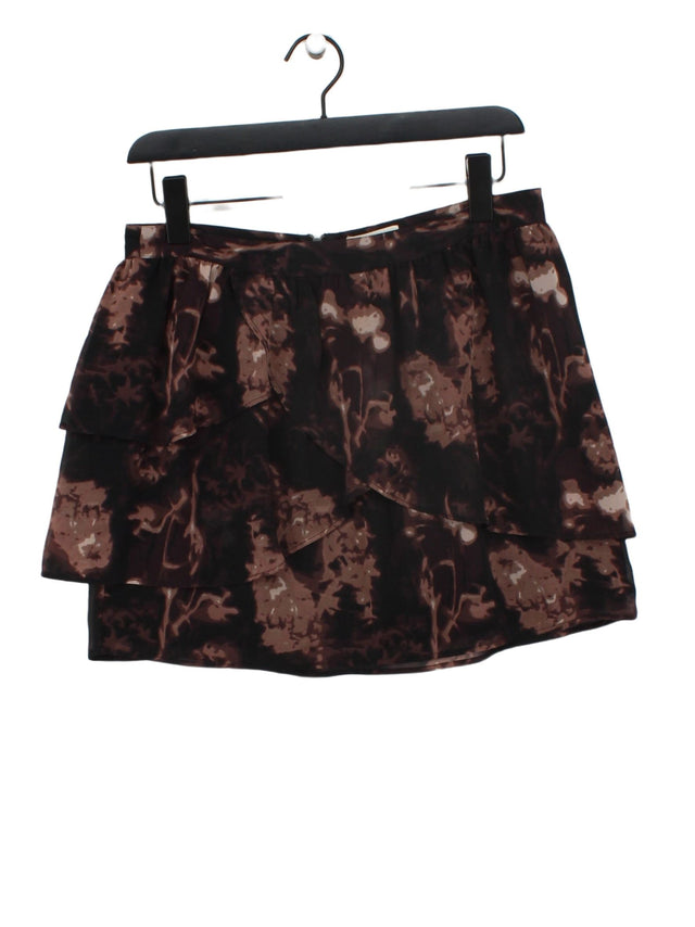 Silence + Noise Women's Mini Skirt UK 8 Black 100% Polyester