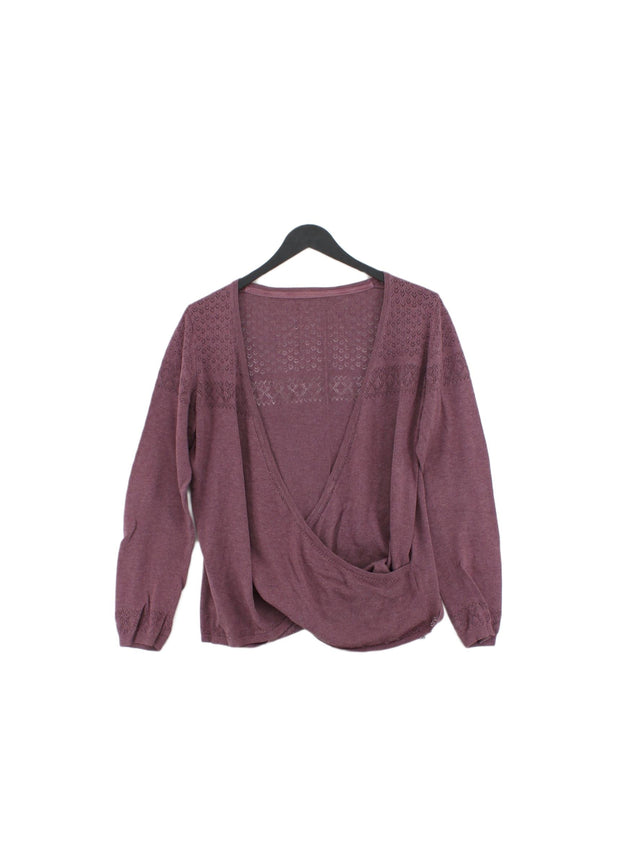 FatFace Women's Jumper M Purple 100% Cotton