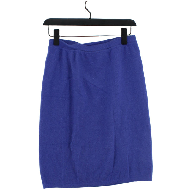 United Colors Of Benetton Women's Midi Skirt M Blue Wool with Polyamide