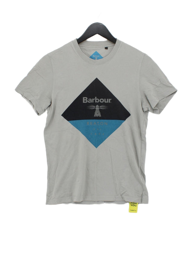 Barbour Men's T-Shirt XS Grey 100% Cotton