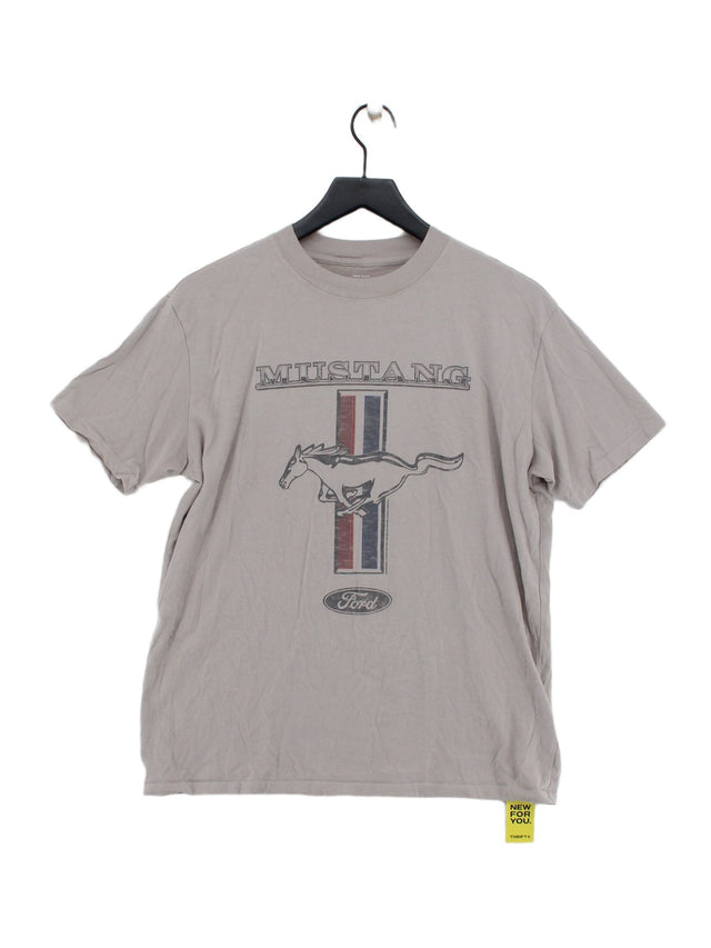 Abercrombie & Fitch Men's T-Shirt L Grey 100% Cotton