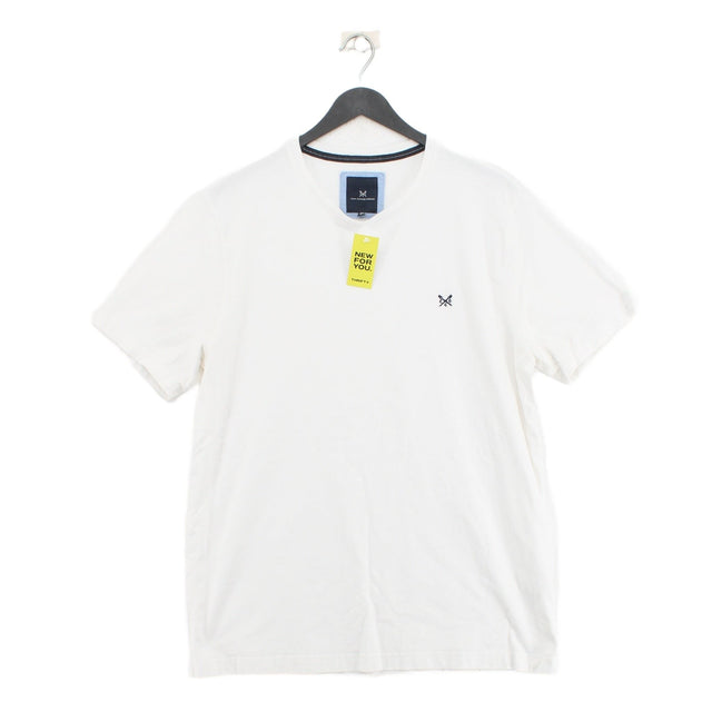 Crew Clothing Men's T-Shirt XL White 100% Cotton
