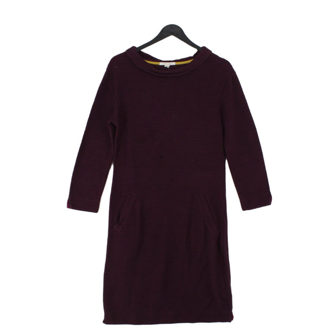 White Stuff Women's Midi Dress UK 8 Purple 100% Cotton