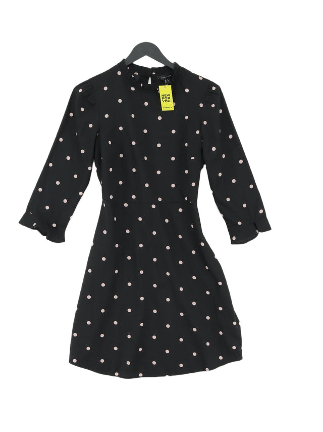 New Look Women's Mini Dress UK 8 Black 100% Polyester