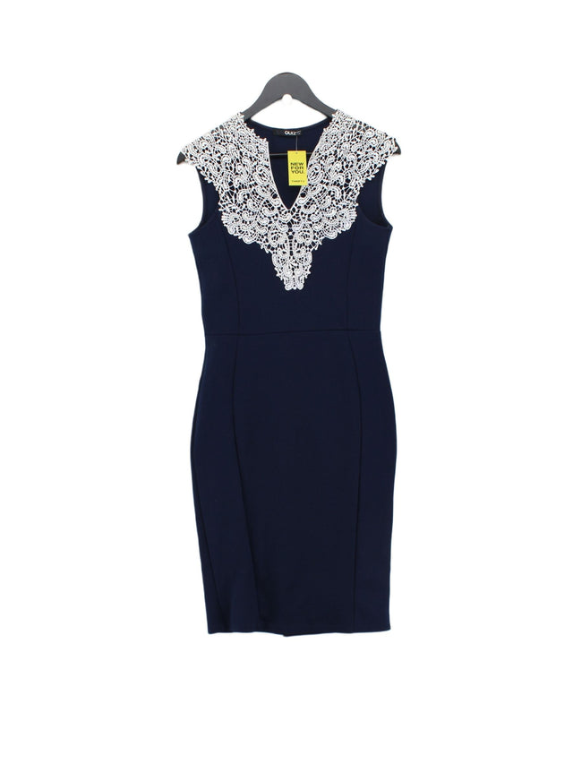 Quiz Women's Midi Dress UK 12 Blue Polyester with Elastane
